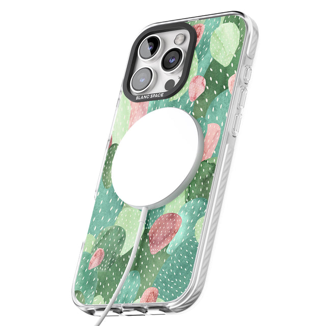 iPhone 16 Pro Max Colourful Cactus Mix Design Black Impact Phone Case