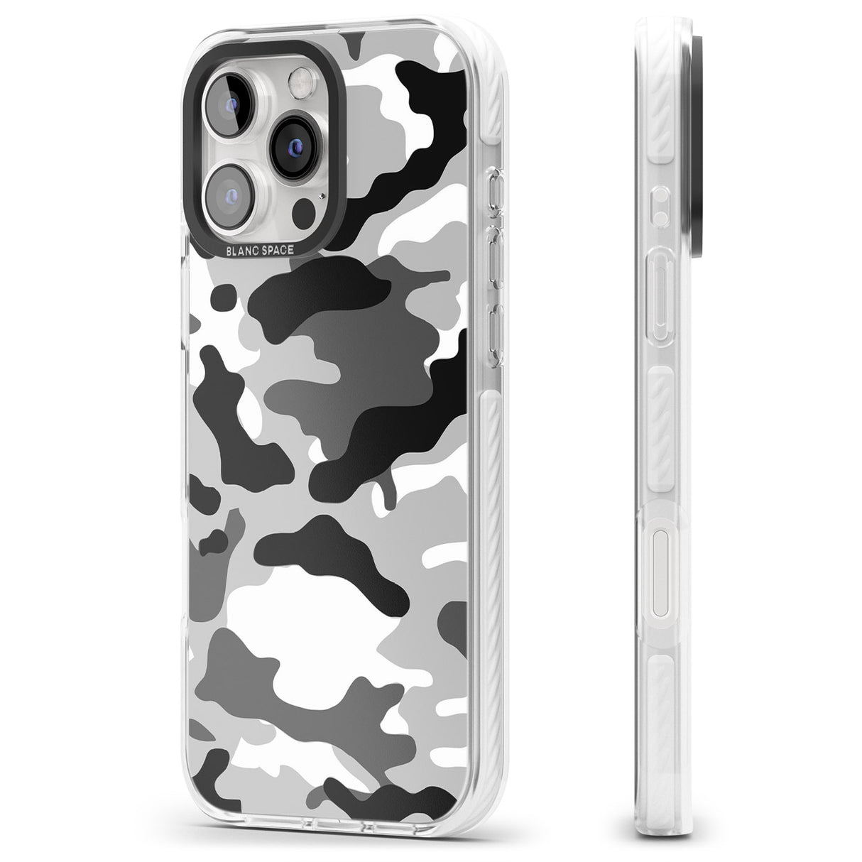 iPhone 16 Pro Max Grey Camo Black Impact Phone Case