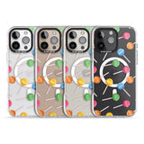 iPhone 16 Pro Max Lollipop Pattern Black Impact Phone Case