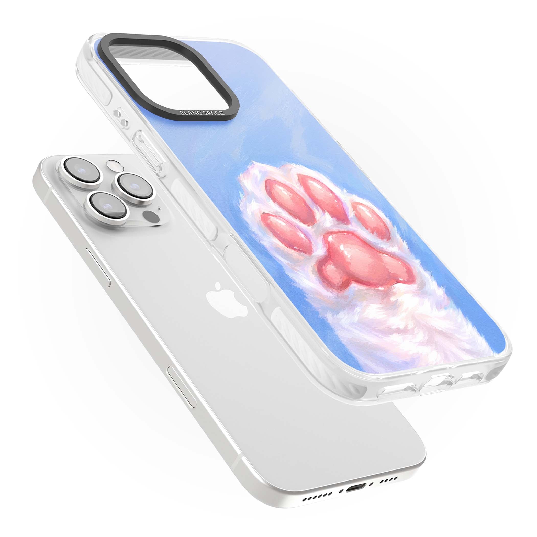 Soft White Paw cute iPhone case | Impact Magsafe case for iPhone 16 Pro, iPhone 16 Pro Max
