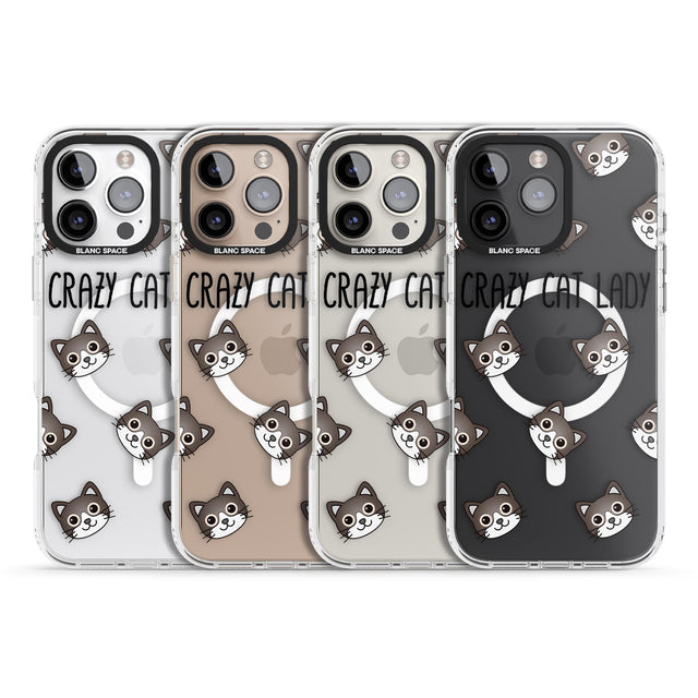 iPhone 16 Pro Max Crazy Cat Lady Black Impact Phone Case