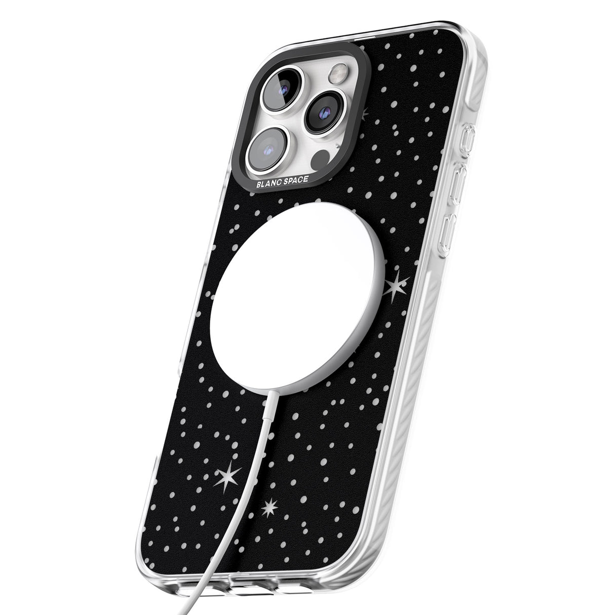 iPhone 16 Pro Max Celestial Cut-Out Stars Black Impact Phone Case