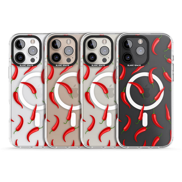 iPhone 16 Pro Max Chilli Pattern Black Impact Phone Case