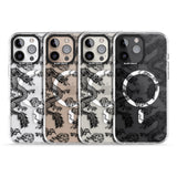 iPhone 16 Pro Max Black Dragon Pattern Black Impact Phone Case