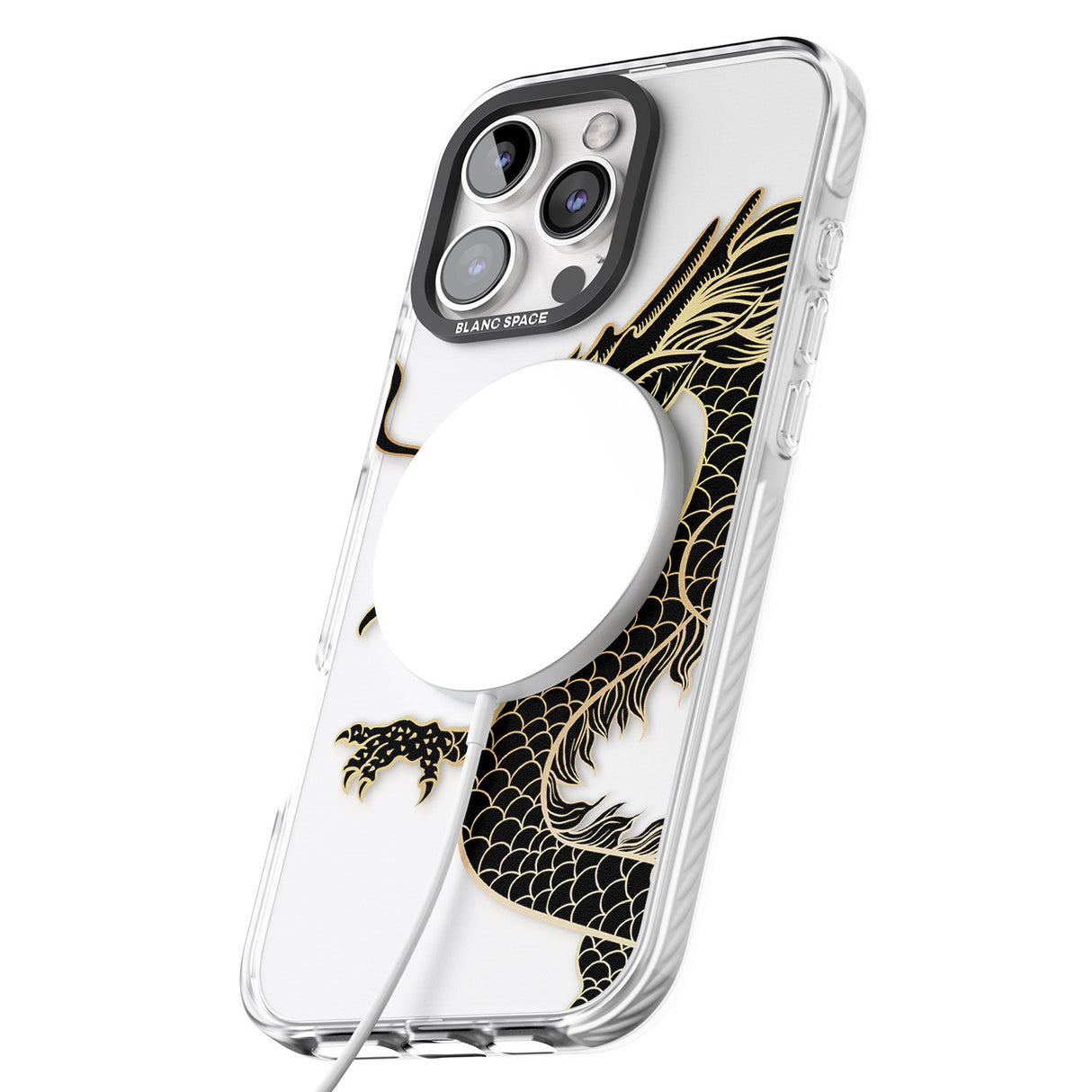 iPhone 16 Pro Max Large Black Dragon Black Impact Phone Case