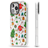 iPhone 16 Pro Max Christmas Mixture Pattern Black Impact Phone Case