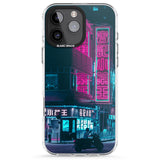 iPhone 16 Pro Max Motorcylist & Signs - Neon Cities Photographs Black Impact Phone Case