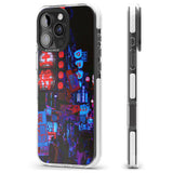 iPhone 16 Pro Max Red & Turquoise - Neon Cities Photographs Black Impact Phone Case