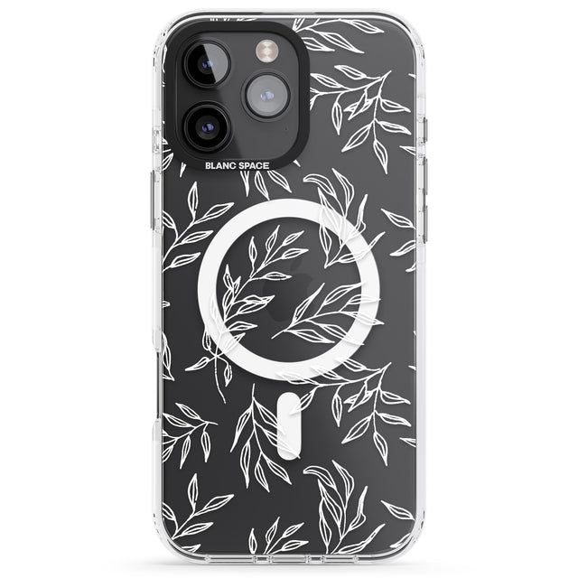 iPhone 16 Pro Max Leafy Botanical Black Impact Phone Case