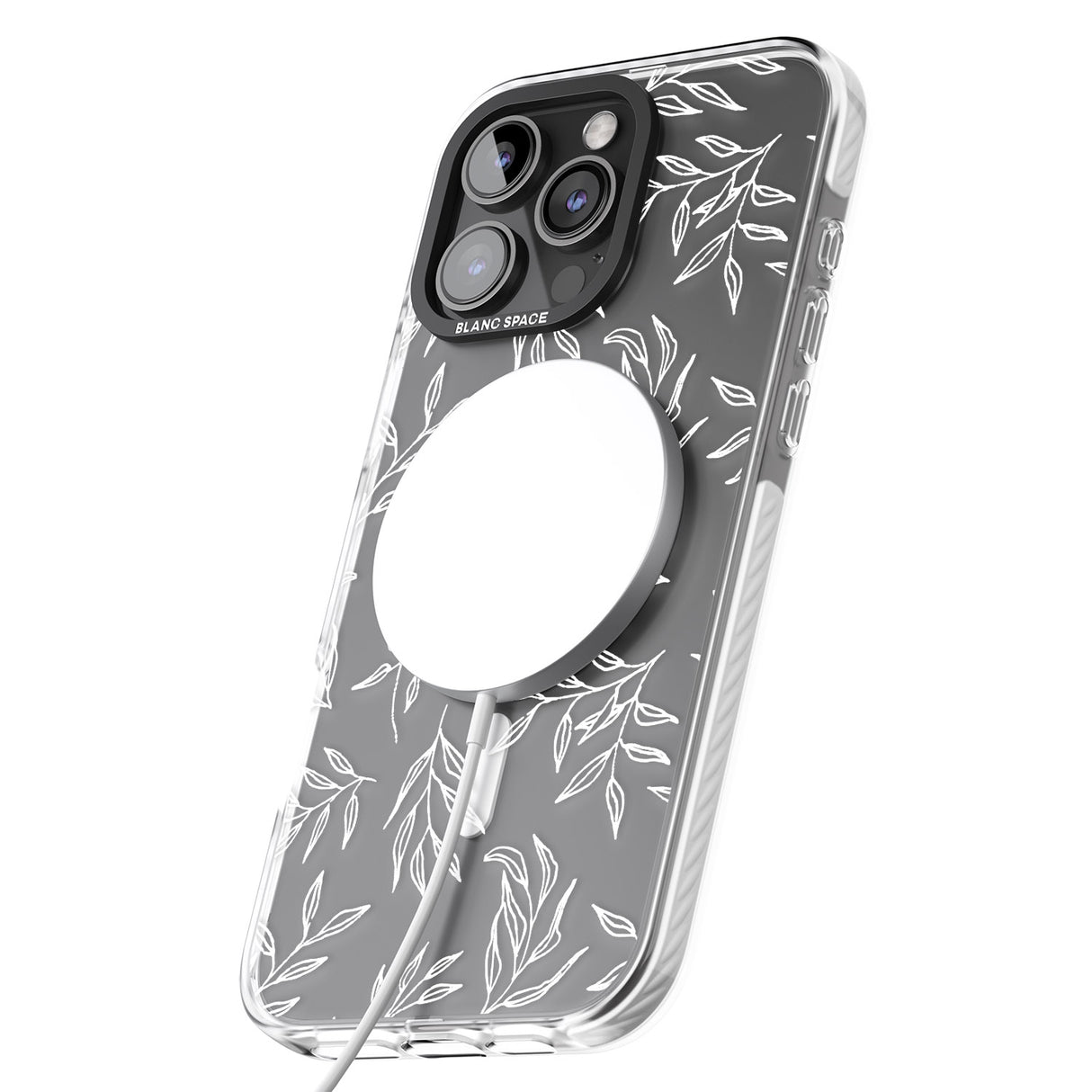 iPhone 16 Pro Max Leafy Botanical Black Impact Phone Case