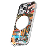 iPhone 16 Pro Max Vintage Collage: Road Trip Black Impact Phone Case