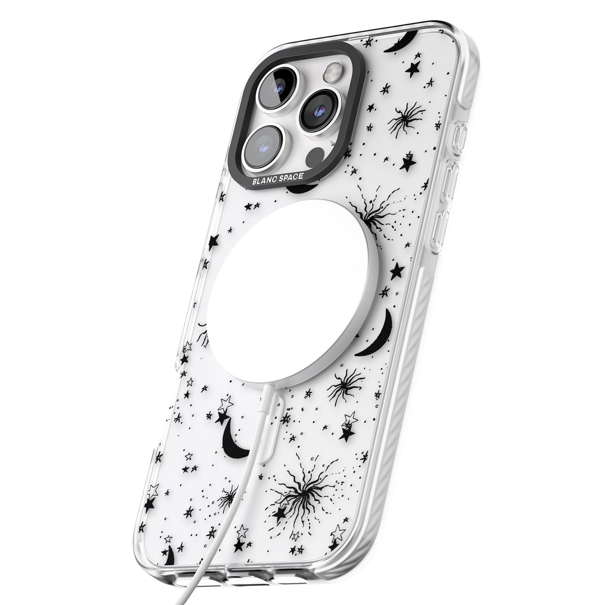 iPhone 16 Pro Max Moons & Stars Black Impact Phone Case