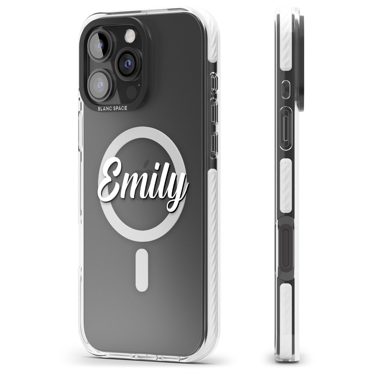 iPhone 16 Pro Max Personalised Clear Text 1B Black Impact Phone Case