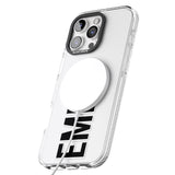 iPhone 16 Pro Max Personalised Clear Text 3A Black Impact Phone Case