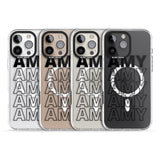 iPhone 16 Pro Max Personalised Clear Text 5E Black Impact Phone Case