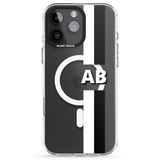 iPhone 16 Pro Max Personalised Clear Text 6E Black Impact Phone Case