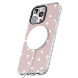 iPhone 16 Pro Max Dark Pink Cute Floral Design Black Impact Phone Case