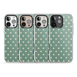 iPhone 16 Pro Max Daisy Pattern Teal Cute Floral Black Impact Phone Case