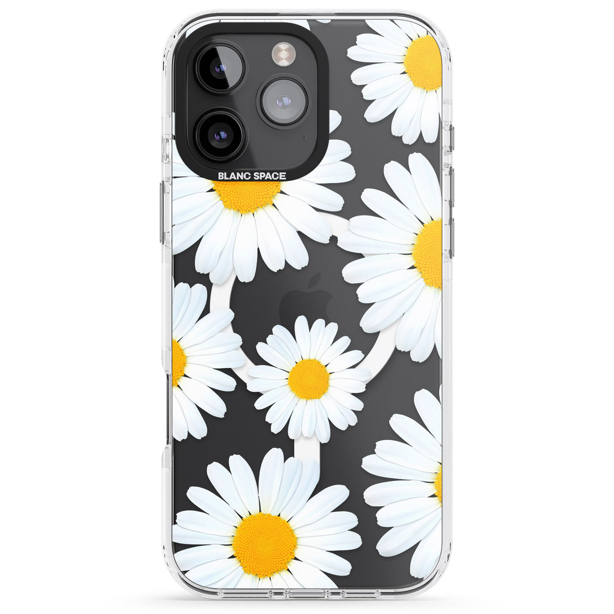 iPhone 16 Pro Max Summer Daisy Black Impact Phone Case