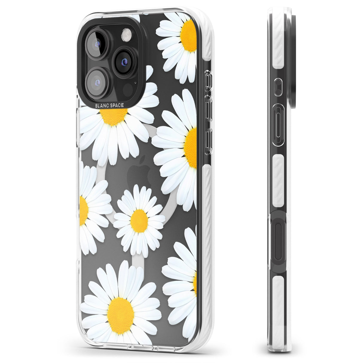 iPhone 16 Pro Max Summer Daisy Black Impact Phone Case