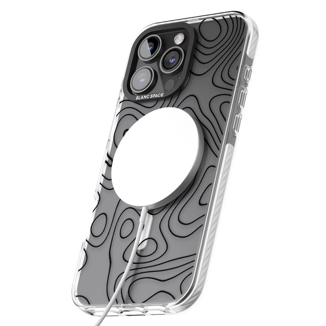 iPhone 16 Pro Max Damascus Steel Black Impact Phone Case