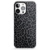 iPhone 16 Pro Max Dark Animal Print Pattern Small Leopard Black Impact Phone Case