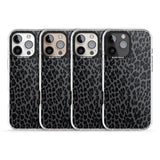 iPhone 16 Pro Max Dark Animal Print Pattern Small Leopard Black Impact Phone Case