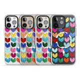 iPhone 16 Pro Max Oil Painted Hearts Black Impact Phone Case