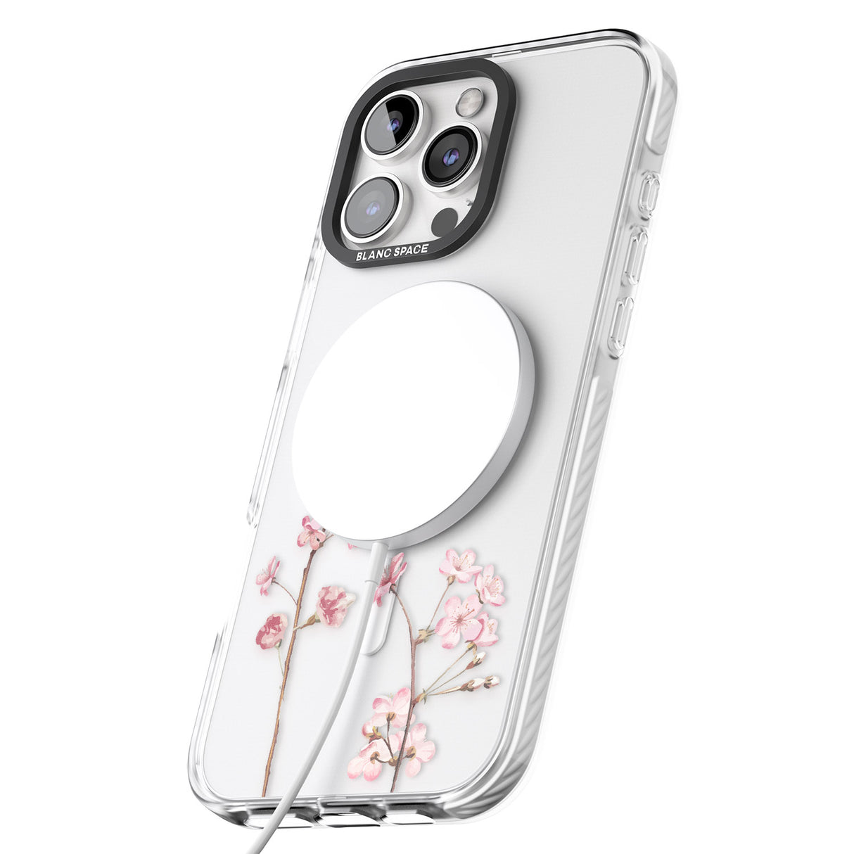 iPhone 16 Pro Max Blossom Flower Black Impact Phone Case