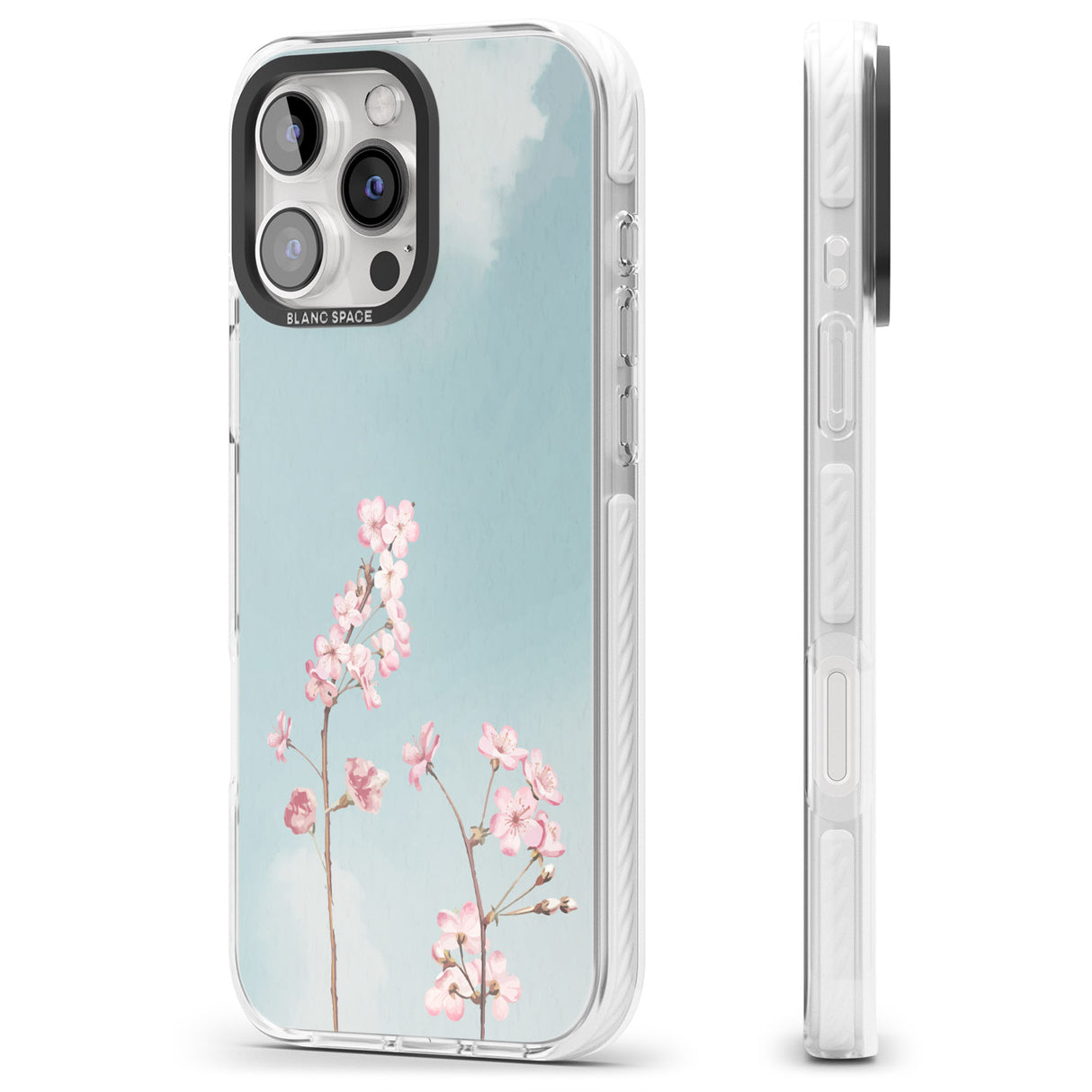 iPhone 16 Pro Max Blossom Flower Sky Black Impact Phone Case