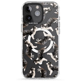 iPhone 16 Pro Max Border Collie Watercolour Dog Pattern Black Impact Phone Case