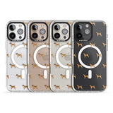 iPhone 16 Pro Max Border Terrier Dog Pattern Clear Black Impact Phone Case