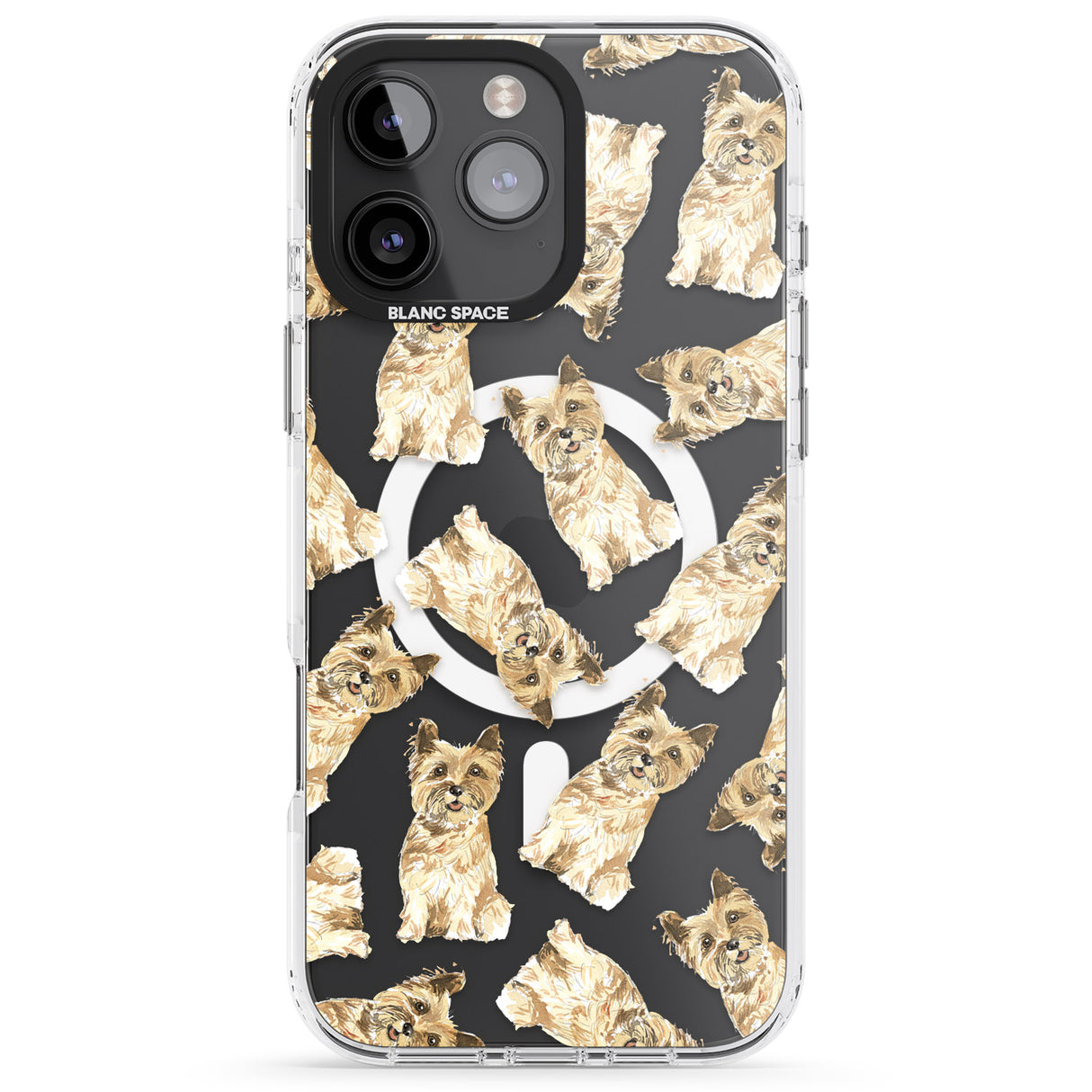 iPhone 16 Pro Max Cairn Terrier Watercolour Dog Pattern Black Impact Phone Case