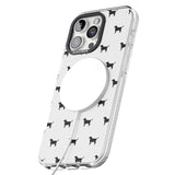 iPhone 16 Pro Max Black Labrador Dog Pattern Black Impact Phone Case