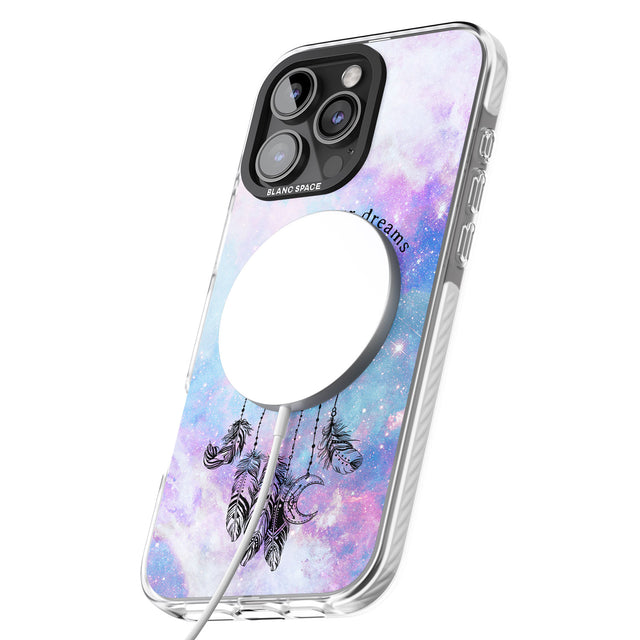 iPhone 16 Pro Max Simple Galaxy Pattern Dreamcatcher Black Impact Phone Case