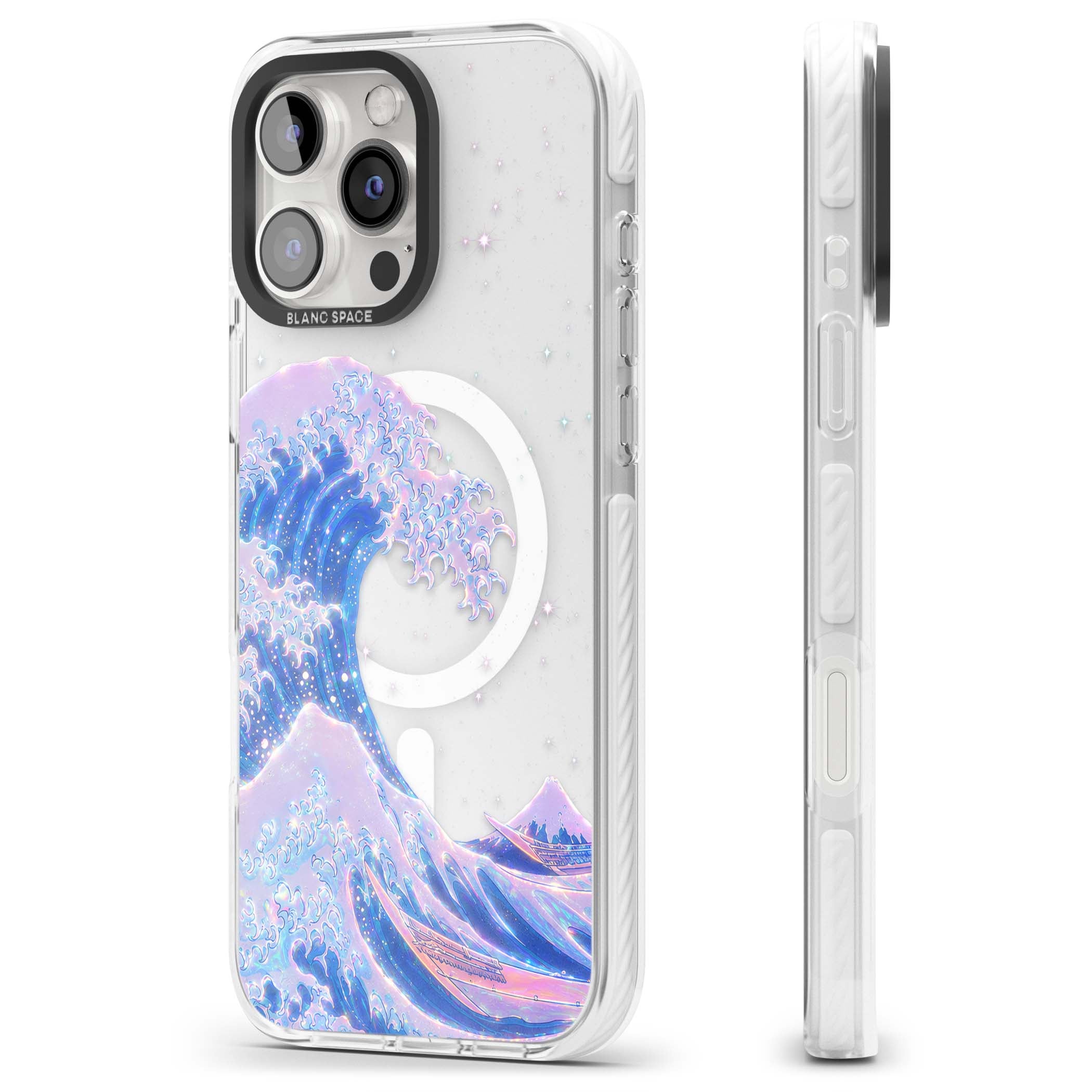 The Great Wave In Opal japanese iPhone case | Impact Magsafe case for iPhone 16 Pro, iPhone 16 Pro Max