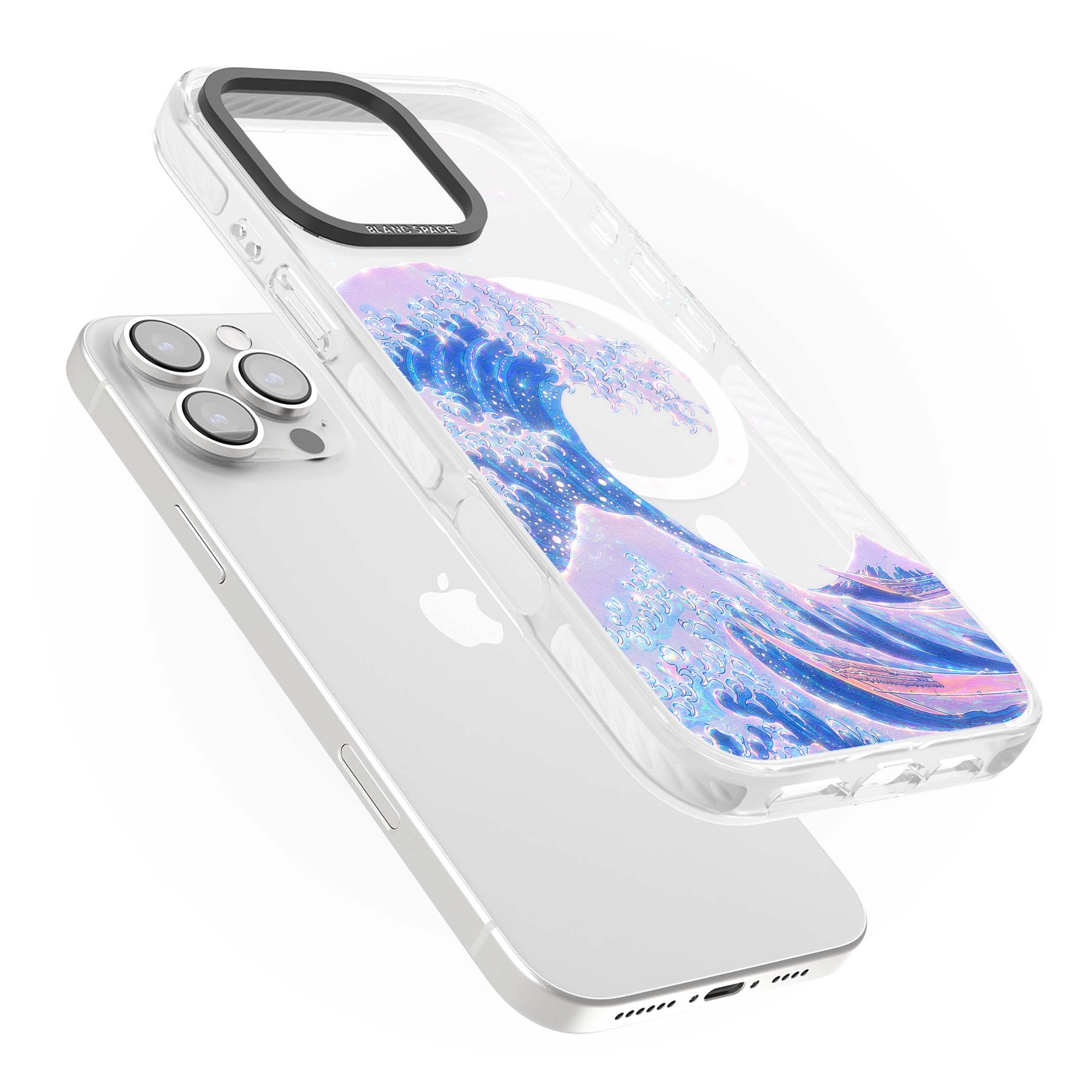 The Great Wave In Opal japanese iPhone case | Impact Magsafe case for iPhone 16 Pro, iPhone 16 Pro Max