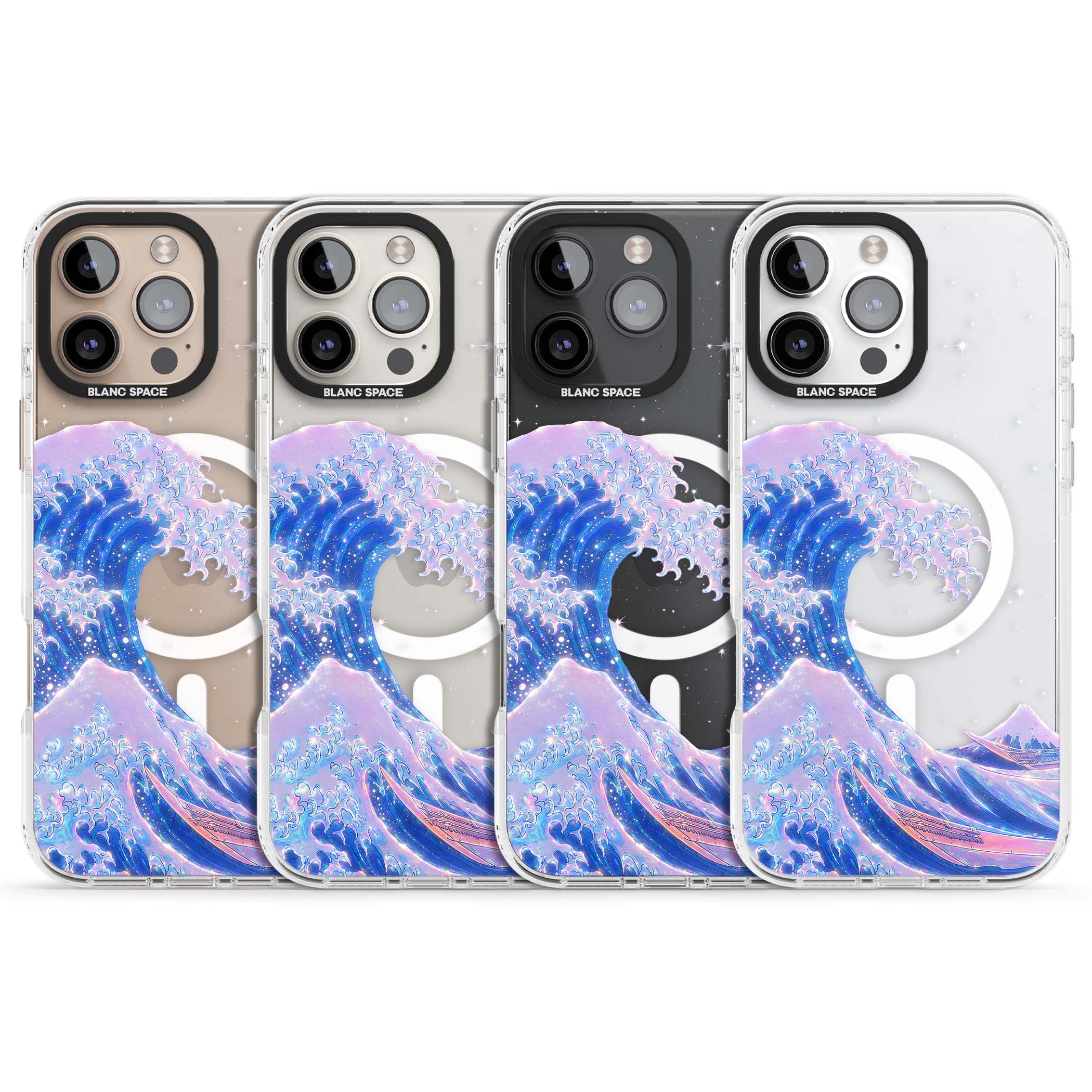 The Great Wave In Opal japanese iPhone case | Impact Magsafe case for iPhone 16 Pro, iPhone 16 Pro Max