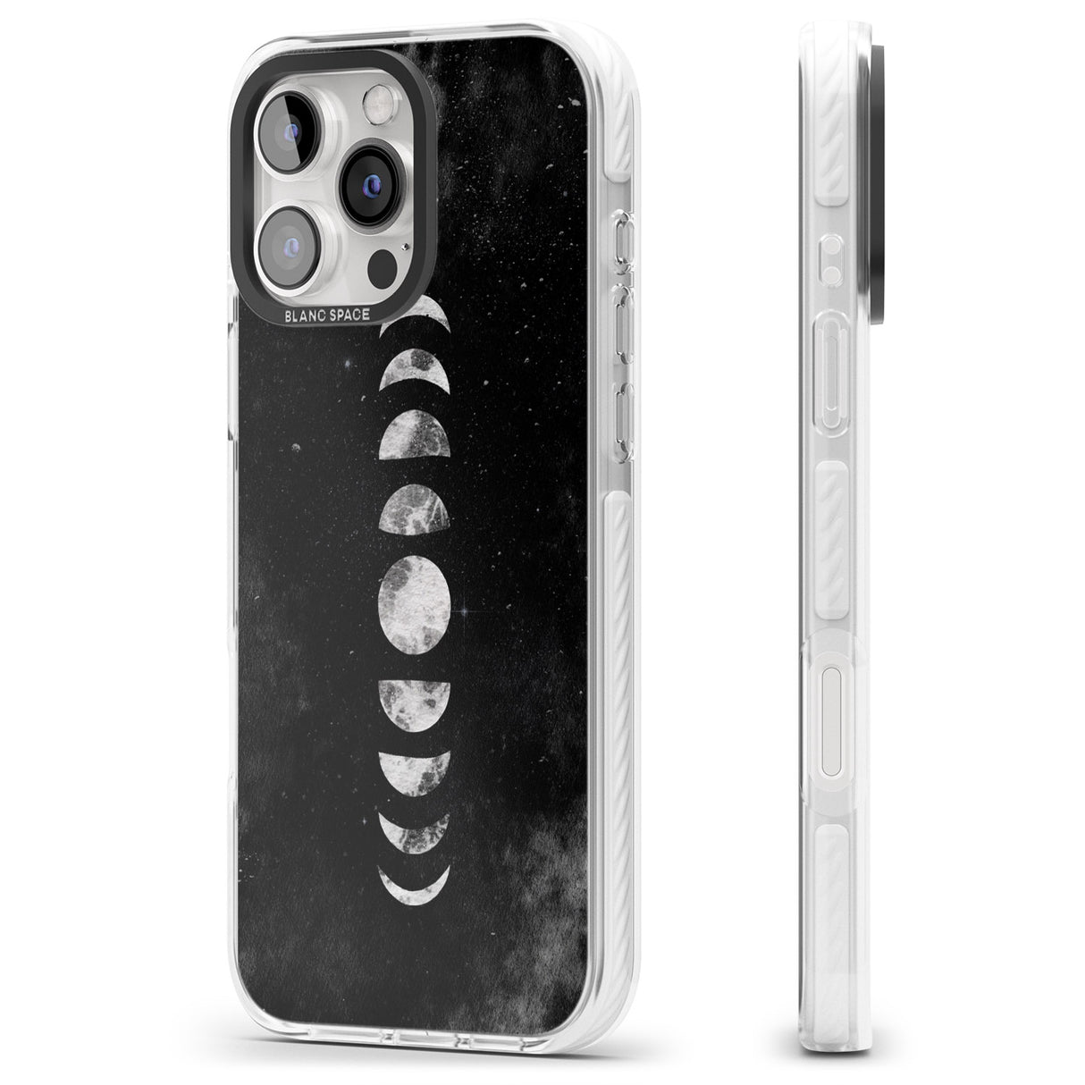 iPhone 16 Pro Max Watercolour Moon Phases Black Impact Phone Case