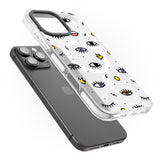 iPhone 16 Pro Max Eyes & Lips Icons Black Impact Phone Case