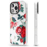 iPhone 16 Pro Max Rose Pattern Black Impact Phone Case