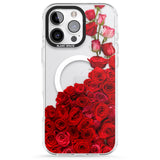 iPhone 16 Pro Max Floral Roses Black Impact Phone Case