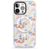 iPhone 16 Pro Max Small Flower Mix: Transparent Black Impact Phone Case