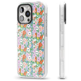 iPhone 16 Pro Max Jazzy Floral Mix: Transparent Black Impact Phone Case