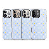 iPhone 16 Pro Max Pale Blue Daisies Black Impact Phone Case