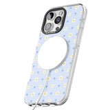 iPhone 16 Pro Max Pale Blue Daisies Black Impact Phone Case