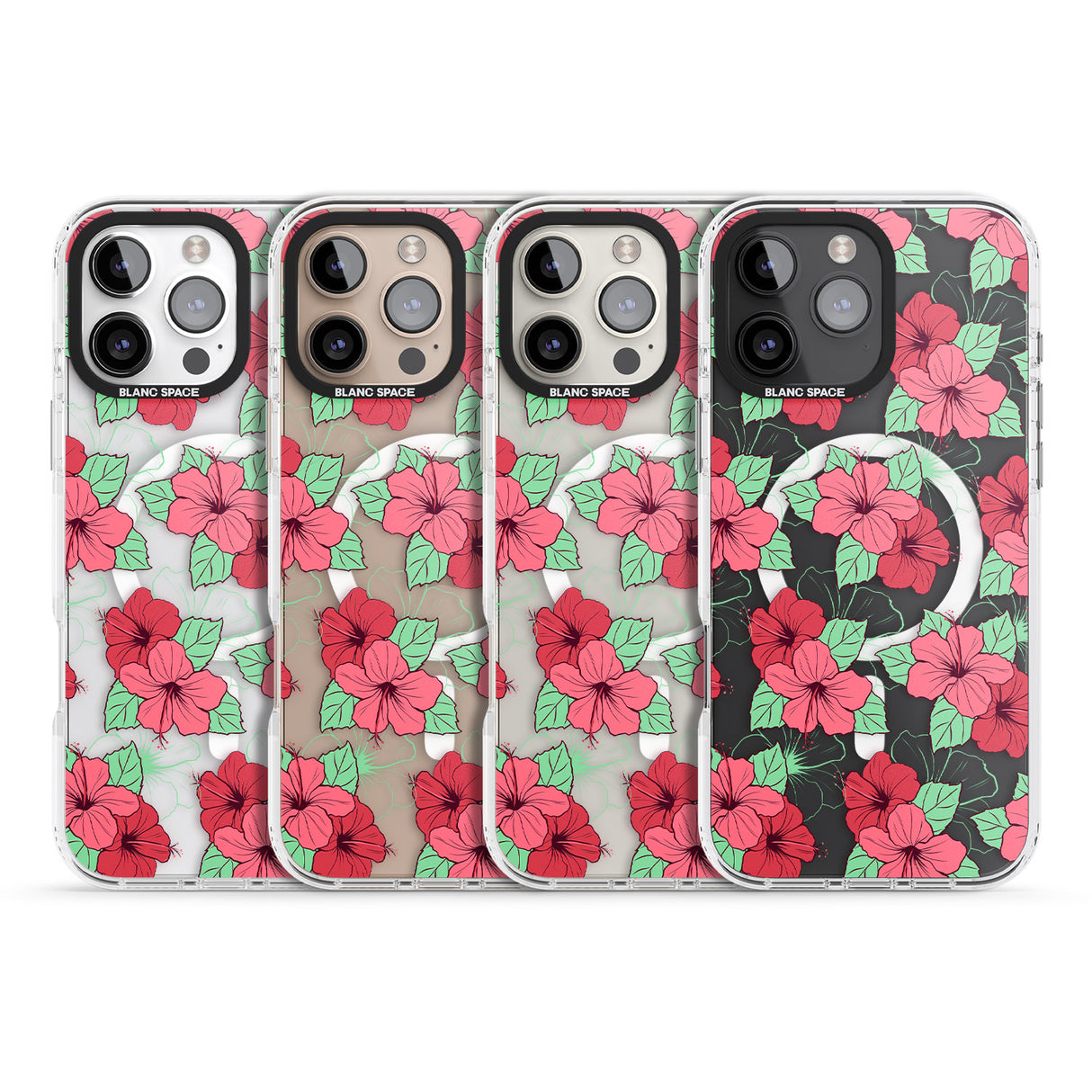 iPhone 16 Pro Max Pink Peony Black Impact Phone Case