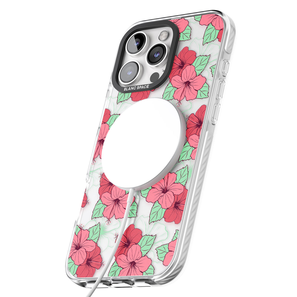 iPhone 16 Pro Max Pink Peony Black Impact Phone Case