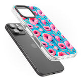 iPhone 16 Pro Max Tropical Pink Poppies Black Impact Phone Case