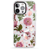 iPhone 16 Pro Max Natural Arrangement of Flowers & Leaves Design Black Impact Phone Case